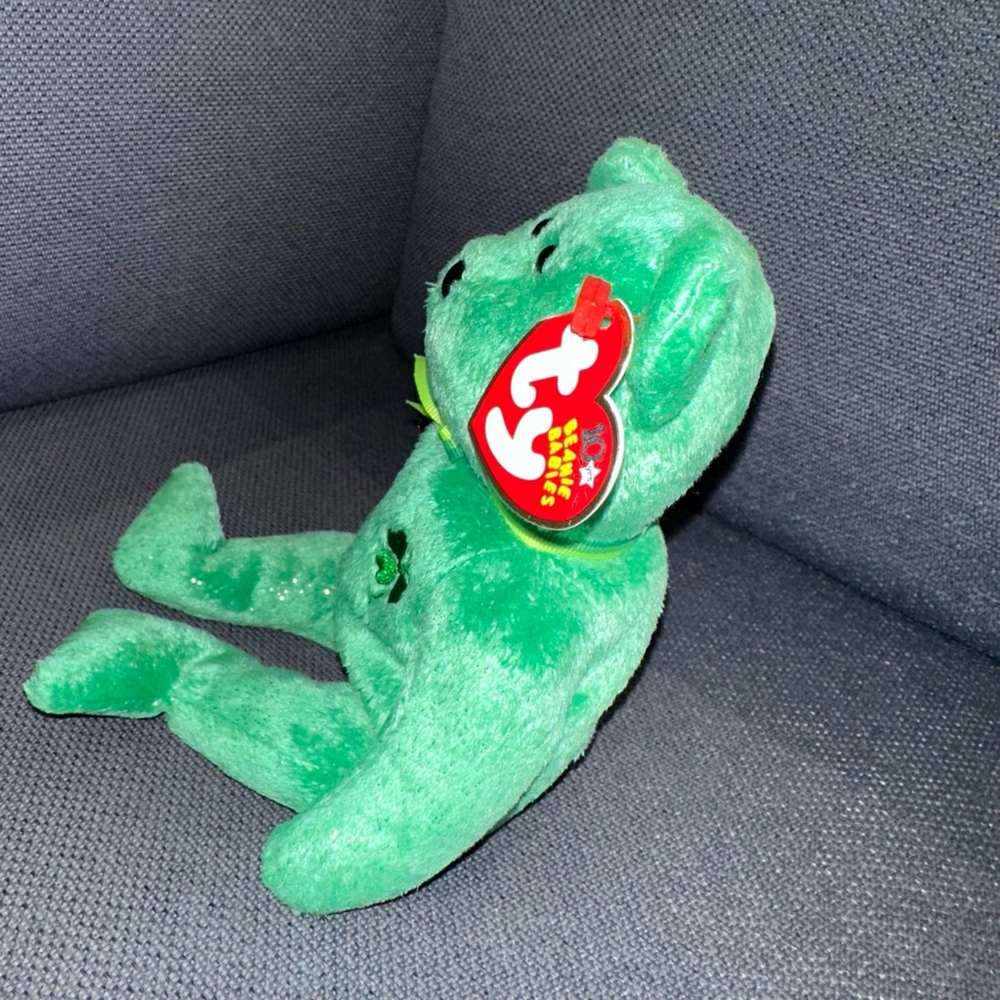 Ty Beanie Babies Dublin Bear Green Collectible NWT NEW 2002 vintage clover - Picture 5 of 16